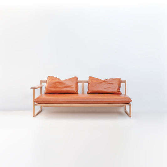 Long Chair 2M | Tan Leather (Showroom Stock)