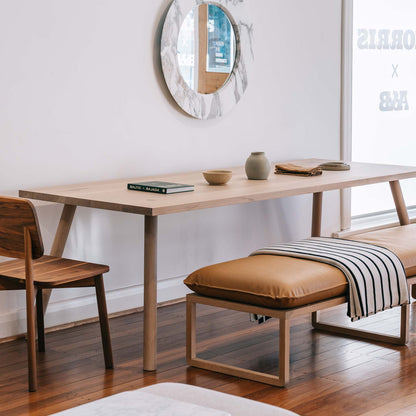 Tambootie Table Rectangle 2.4M American Oak White Wash (Showroom Stock)