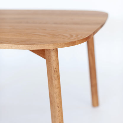 Muhuhu Table 1200 x 1200 x 750 H | Solid American Oak Natural (In Stock)